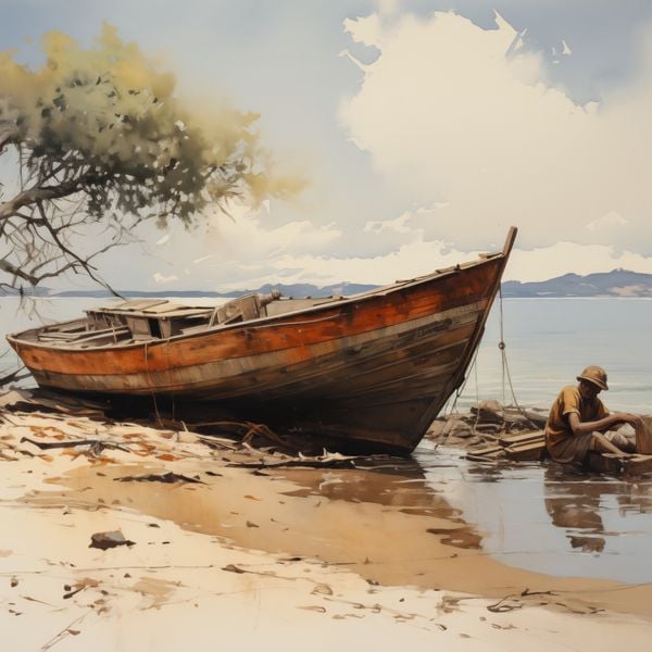 Plakat 40x40cm Spokój Przybrzeża zdjęcie 1