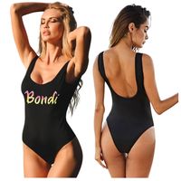 KOSTIUM MONOKINI JEDNOCZĘŚCIOWY CZARNY STRÓJ KĄPIELOWY WYSZCZUPLAJĄCY  M