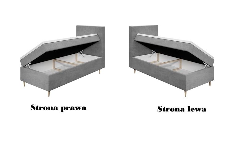 Łóżko kontynentalne jednoosobowe Paris 100cm x 200cm PRODUCENT zdjęcie 7