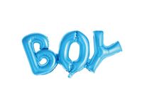 Zestaw balonów foliowych, napis "Boy", niebieski, 96 cm x 36 cm