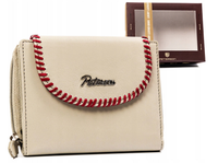 skórzany portfel damski na zatrzask i zamek - peterson