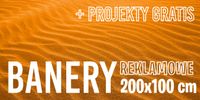 BANER REKLAMOWY DRUK 200x100 cm z laminatem płynnym ZAPROJEKTOWANIE GRATIS