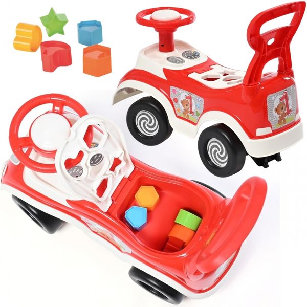 WOOPIE Jeździk 4w1 Sorter Pchacz Chodzik + Klakson Schowek zdjęcie 4