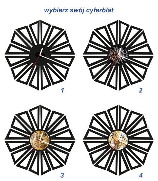 ZEGAR ŚCIENNY GEOMETRIA 38cm M 127.10 zdjęcie 5