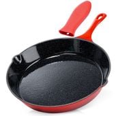 Patelnia Żeliwna Emaliowana do Smażenia Duszenia na Grill Ognisko 30 cm