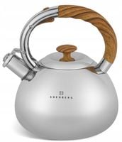 CZAJNIK Stalowy z Gwizdkiem Błyszczący POŁYSK 3l INDUKCJA Gaz 2444W