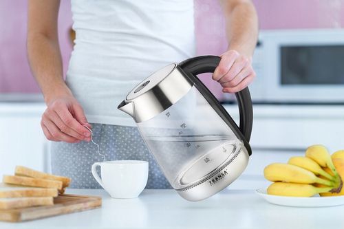 Czajnik elektryczny SZKLANY REGULACJA TEMPERATURY LCD DOTYKOWY PANEL 1,8 L na Arena.pl