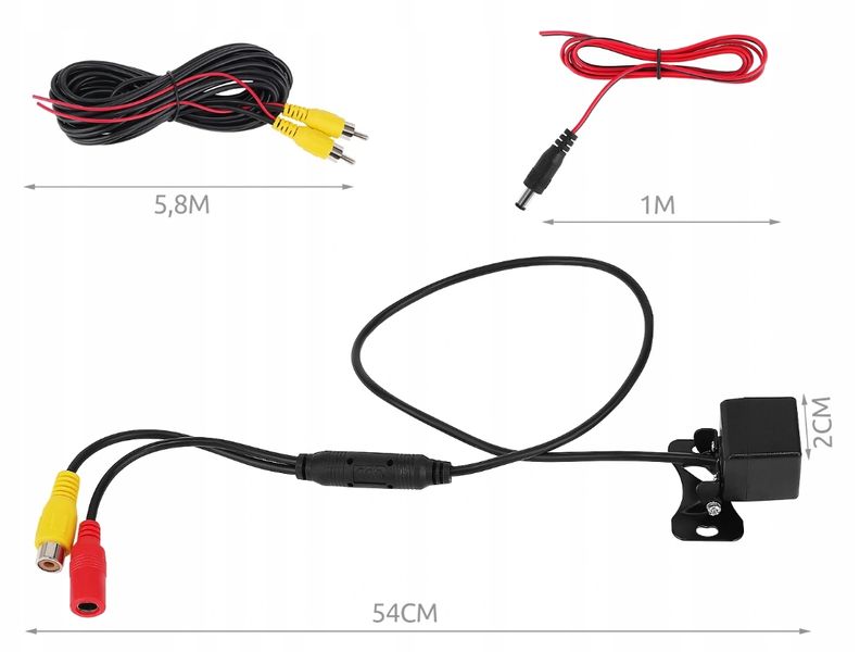 Kamera Cofania Parkowania Video Rca Led Tryb Nocny zdjęcie 2