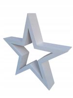 GWIAZDA drewniana kolor biały baza stelaż dekoracja Boże Narodzenie