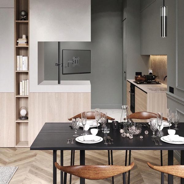 UCHWYT DO MONITORA LED LCD OLED 17-35" NA SŁUPEK RURĘ MACLEAN MC-984 zdjęcie 6