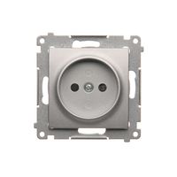 Simon54 Gniazdo wtyczkowe podjedyncze DG1Z.01/43 srebrny