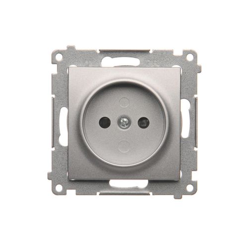 Simon54 Gniazdo wtyczkowe podjedyncze DG1Z.01/43 srebrny na Arena.pl