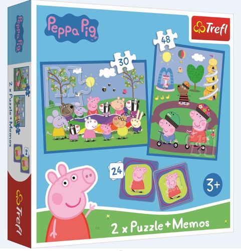Puzzle 2W1+Memos Radosne Chwile Świnka Peppa 93331 na Arena.pl
