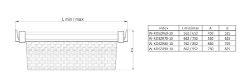 Szuflada wysuwna do bielizny do szafy z koszem rattanowym na Arena.pl