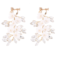 Kolczyki ślubne BOHO wizytowe wiszące z kryształkami stal szlachetna KOLS16