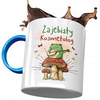 Kubek Błękitny Dla Kosmetologa Żajebisty Prezent Z Nadrukiem Ze Zdjęciem