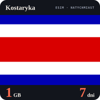 Karta eSIM Internet Kostaryka 1 GB na 7 dni - bez rejestracji