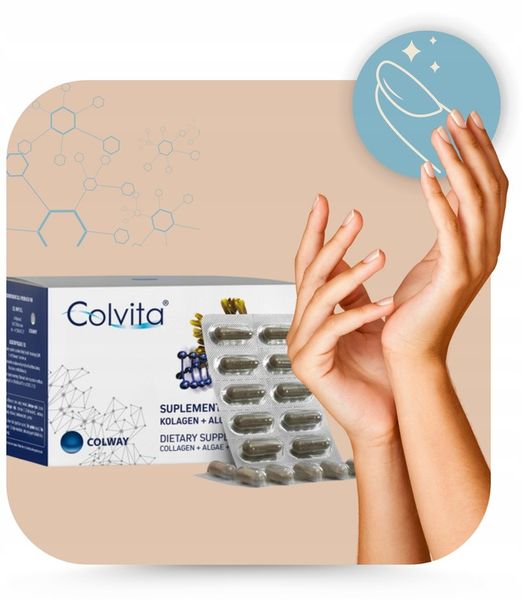 Kolagen liofilizowany Zdrowe Stawy Mocne Kości kapsułki Algi Wit.E x60 kaps zdjęcie 3