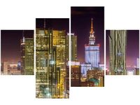 140CM 70 OBRAZ DOM KULTURY NOCĄ ŚCIENNY