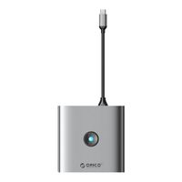 Hub USB-C Orico 8w1 HDMI 4K 100W PD 3x USB 3.0 Czytnik Kart