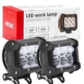 2x Lampa robocza LED halogen Szperacz 18W AMIO-02431 24 6LED AWL17 12V/24V