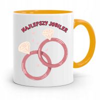 Dla Jubilera Kubek Żółty Najlepszy Jubiler Prezent Z Nadrukiem Ze Zdjęciem