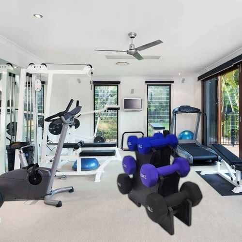 Zestaw hantli do ćwiczeń hantle hantelki ciężarki fitness stojak 1/2/3KG 12 na Arena.pl