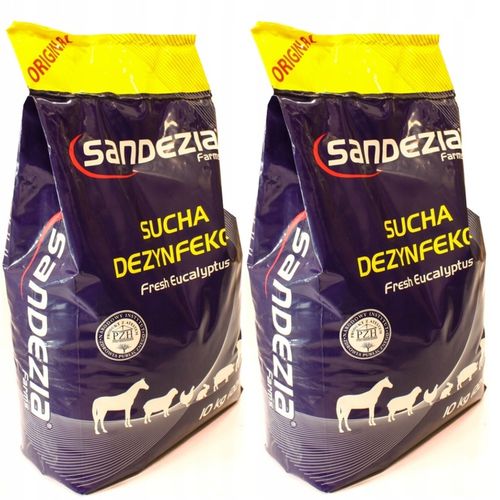 Sandezia sucha dezynfekcja 2x10kg wirusy bakterie Posypka Preparat na Arena.pl
