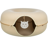 TRIXIE Donut Legowisko pączek budka tunel zabawka kota filcowe beżowe 60 cm