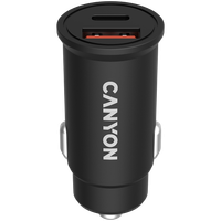 canyon ładowarka samochodowa c-20-03 pd 30w qc 3.0 18w usb-c usb-a czarna