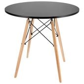 stół nowoczesny skandynawski czarny 80 cm okrągły do salonu jadalni kuchni