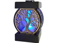 ZNICZ ZNICZE LAMPION NA GRÓB KOŁO RTN DRZEWO RAMA ZŁOTO+FIGURKA LED