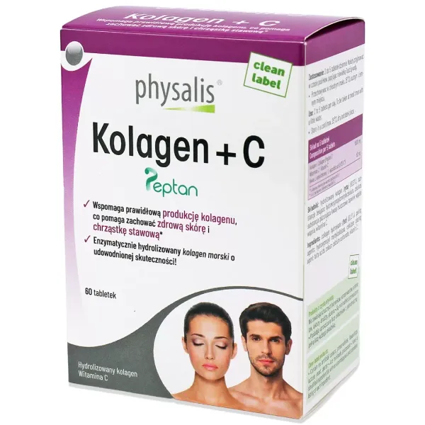 Kolagen + Witamina C 60 Tabletek - Physalis zdjęcie 1