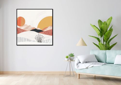 Plakat 100x100cm Roztańczone Słońce na Arena.pl