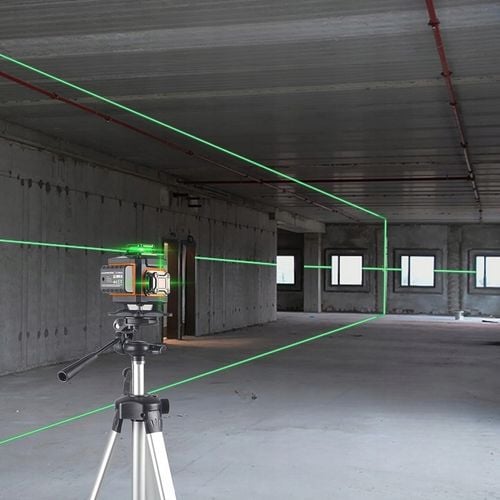 Poziomica Laserowa Płaszczyznowa Laser Krzyżowy 4D + Statyw + 2X na Arena.pl