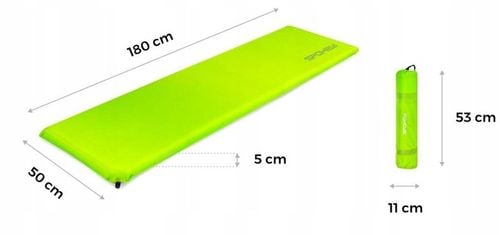 Gruba Mata Samopompująca Turystyczna Materac W Pokrowcu 180x50 cm na Arena.pl