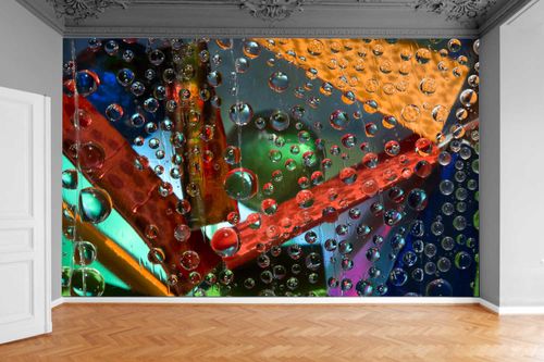 Fototapeta KROPLE WODY GEOMETRYCZNE 3D 200x130 na Arena.pl