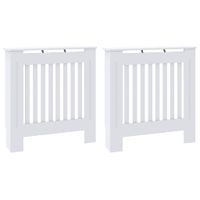 Pokrywa Grzejnika 2 pcs Biały 78 x 19 x 81.5 cm