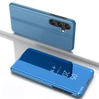 clear view case etui do samsung galaxy s25+ pokrowiec z klapką