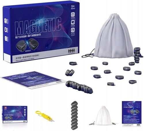 MAGNETYCZNA GRA W SZACHY KAMIENIE MAGNETYCZNE GRA EDUKACYJNE ZESTAW na Arena.pl