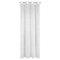 Firana gotowa na przelotkach MARISA 140x250 biała w ozdobny pas