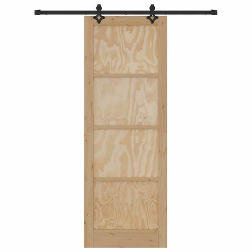 Drzwi przesuwne Naturalny i czarny 83 x 232 cm na Arena.pl