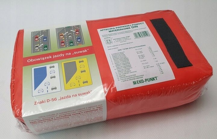 APTECZKA SAMOCHODOWA 41 elementów CAŁA EUROPA norma DIN13164:2022 +ustnik zdjęcie 2