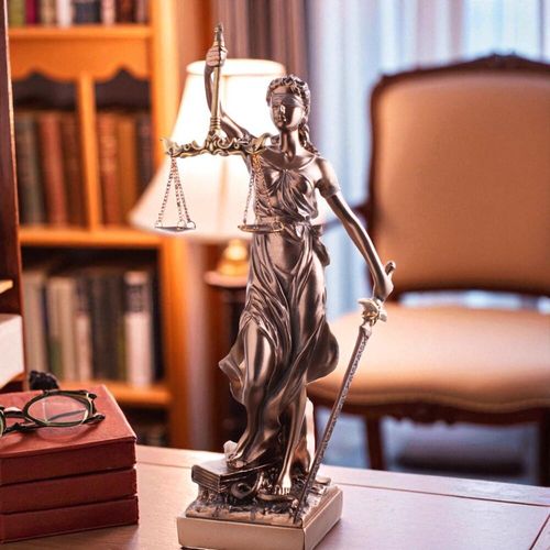 Okazała Temida z wagą i mieczem 31 cm rzeźba brąz TEM-01 na Arena.pl