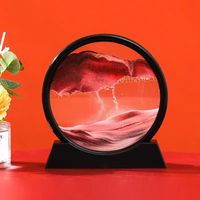 3D Ruchomy Piasek Obraz Okrągłe Szkło Głębokie – 7 inch