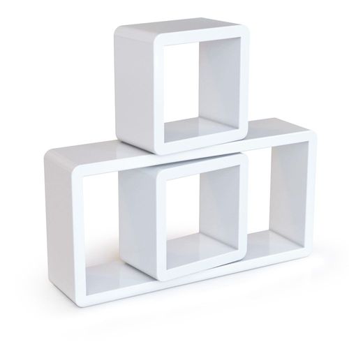 Półki ścienne CUBE 3 szt. BIAŁY na Arena.pl