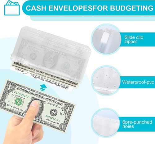 Segregator Budżetowy A6 Skóra PU Różowy z 12 Kopertami i Etykietami na Arena.pl