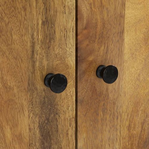 Szafka z szufladą, 60x33x100 cm, lite drewno mango i żelazo na Arena.pl