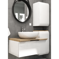 Zestaw mebli łazienkowych lakier blat drewno