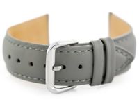 Pasek skórzany do zegarka W94 - szary - 24mm